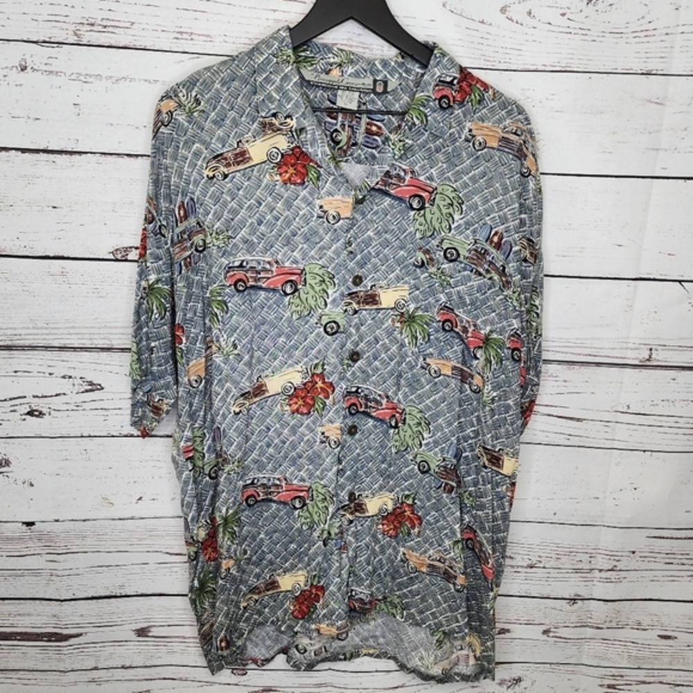 Pineapple Connection Vintage Car Hawaiian Shirt